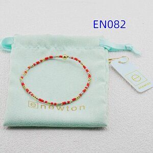 Enewton Red Tube Bead Bracelet